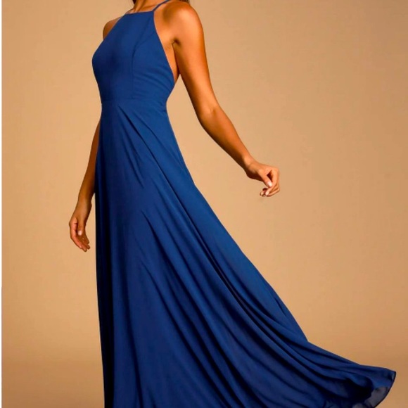 Lulus Dresses & Skirts - Lulus NWT Mythical Kind of Love Navy Blue Maxi Dress